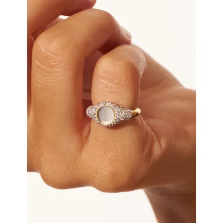 Bague Sunny Nacre Blanche 