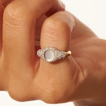 Bague Sunny Nacre Blanche 