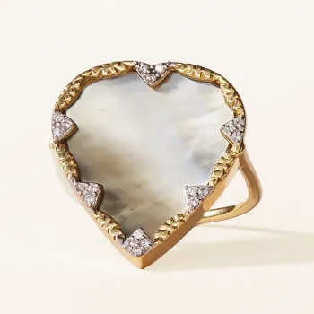 Bague Lima Nacre Grise 
