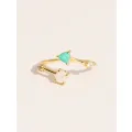 Bague Galia Ajustable Pierre de Lune et Turquoise 