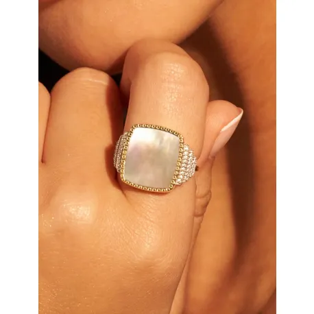 Bague Kara Nacre Blanche