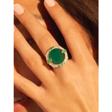 Bague Janih Onyx Vert 