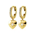 Boucles d'oreilles mini créoles coeur d'or