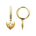 Boucles d'oreilles mini créoles coeur d'or