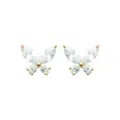 Boucles d'oreilles puces papillons or