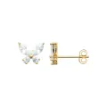 Boucles d'oreilles puces papillons or
