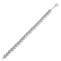 Bracelet perles d'argent  8mm