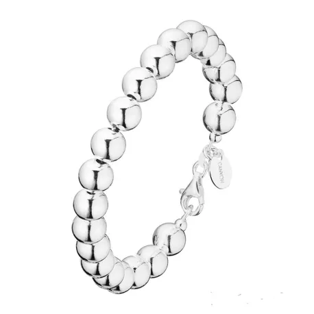 Bracelet perles d'argent 8mm