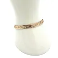Bracelet large maille serpent or  