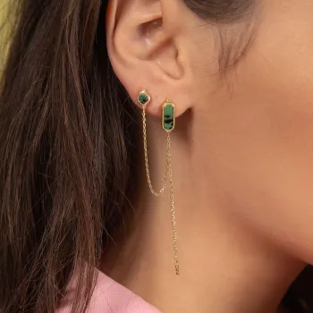 Bijou d'Oreille Arya Jaspe Dalmatien
