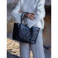 Sac cuir tressé Patty noir