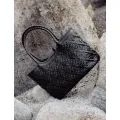 Sac cuir tressé Patty noir