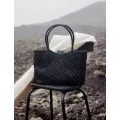 Sac cuir tressé Patty noir
