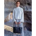 Sac cuir tressé Patty noir