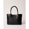 Sac cuir tressé Patty noir