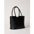 Sac cuir tressé Patty noir