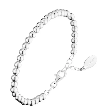 Bracelet perles d'argent 4mm