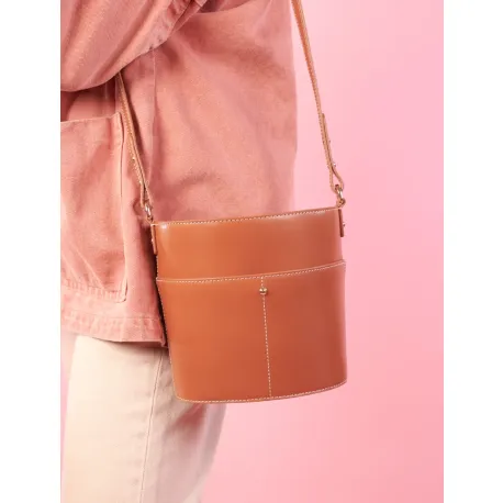 Sac mini Paco cuir Emilie Camel