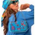 sac velours tym bleu