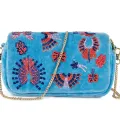 Sac velours Tym bleu