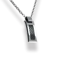 Pendentif Mercury Acier et Carbonne 
