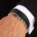 Bracelet Santorin Bicolore Noir 