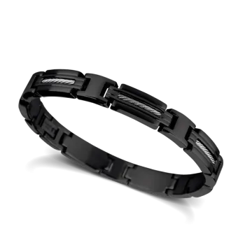 Bracelet Acier Noir  Marina 
