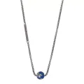 Collier Chaine Et Terre Email Bleu