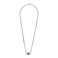 Collier Chaine Et Terre Email Bleu