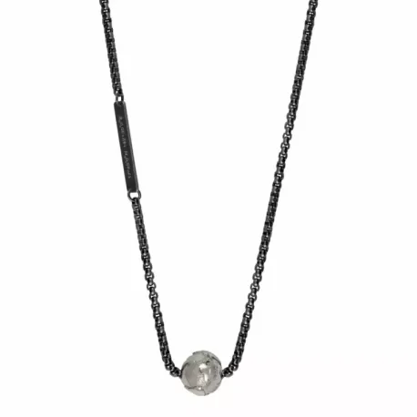 Collier Chaine Et Terre En Acier brillant