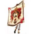 Nos bijoux pour foulard nouveau western beige 130cmx130cm