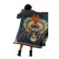 Nos bijoux pour foulard nouveau western bleu 130cmx130cm 