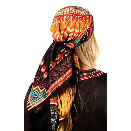 Foulard Nouveau Western Noir 90x90cm