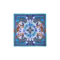 Foulard Pony Pony Bleu 130cmx130cm  