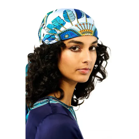 Foulard Pony Pony Bleu 90x90cm