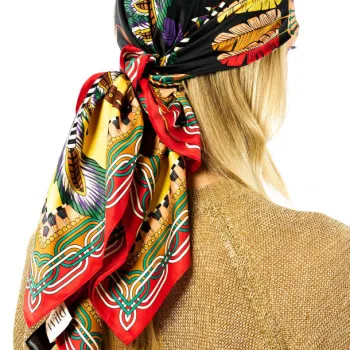 Foulard Pony Pony Noir 90x90cm 