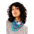 Foulard Pony Pony Bleu 55x55cm 