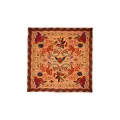 Foulard Crazy World Beige 130cmx130cm  