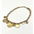 Bracelet médailles feuillage