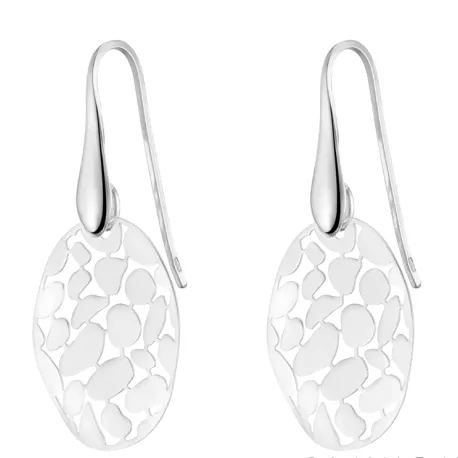 Boucles d'oreilles ajourées ovales