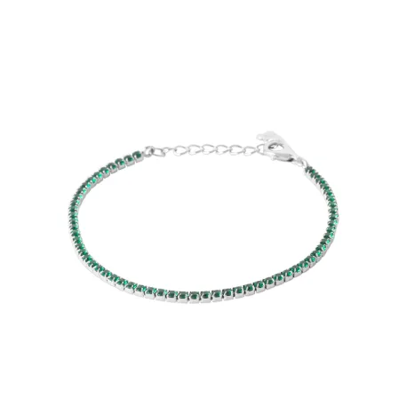 Bracelet Grace argent 925 zircons vert