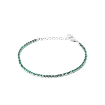 Bracelet Grace argent 925 zircons vert