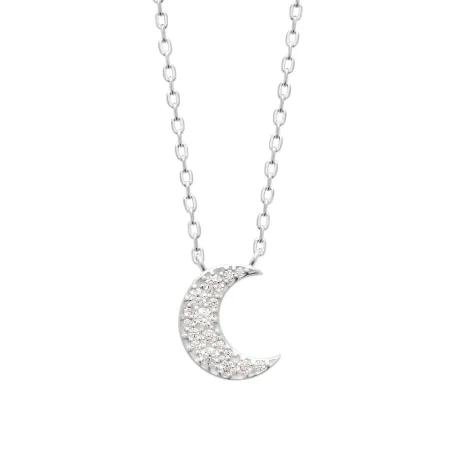 Collier croissant de lune argent