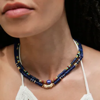 Collier Twinsy Bleu Klein 