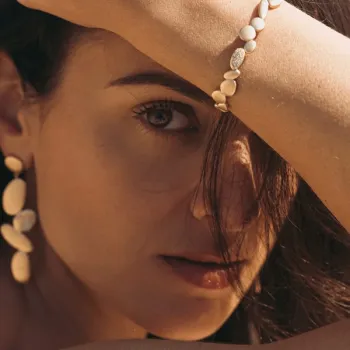 Bracelet jonc Galets