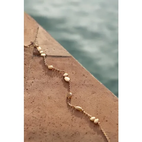 Bracelet chaine fine Galets