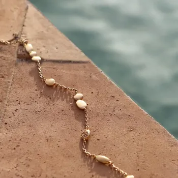 Bracelet chaine fine Galets