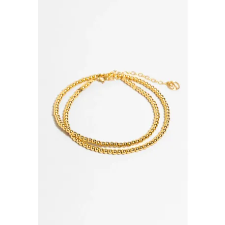 Collier bracelet double queen or
