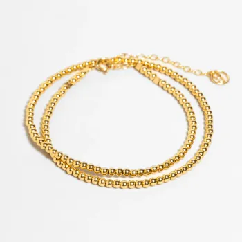 Collier bracelet double queen or