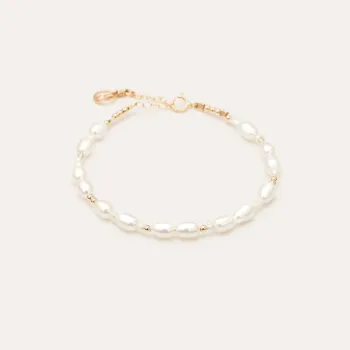 Bracelet grain de riz perle de culture